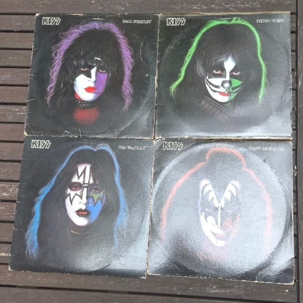 KISS 1978 Solo Albums Vinyl Record Lot 4 Complete LP Set Paul Gene Ace Peter